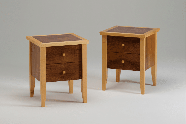 timber bedside tables