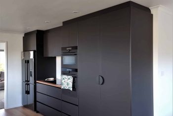 black panel kitchen