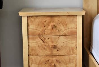 Birdseye huon pine bedside table