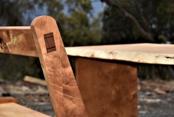 Birdseye huon pine seats with joinery details