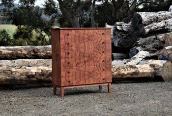 figured myrtle chest of drawers