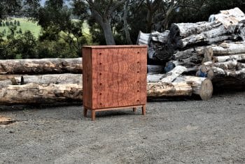 figured myrtle chest of drawers