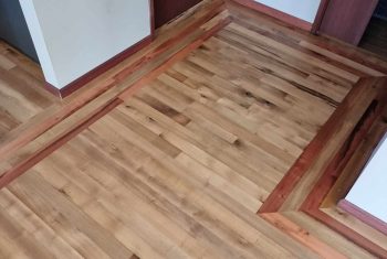 Tasmanian Sassafras flooring detailed Myrtle timber border